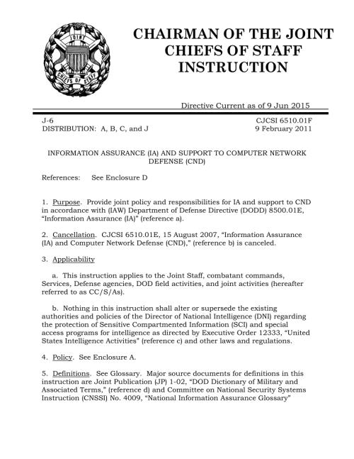 CJCSI 6510.01F 计算机网络防御(CND)的信息保证和支持.pdf
