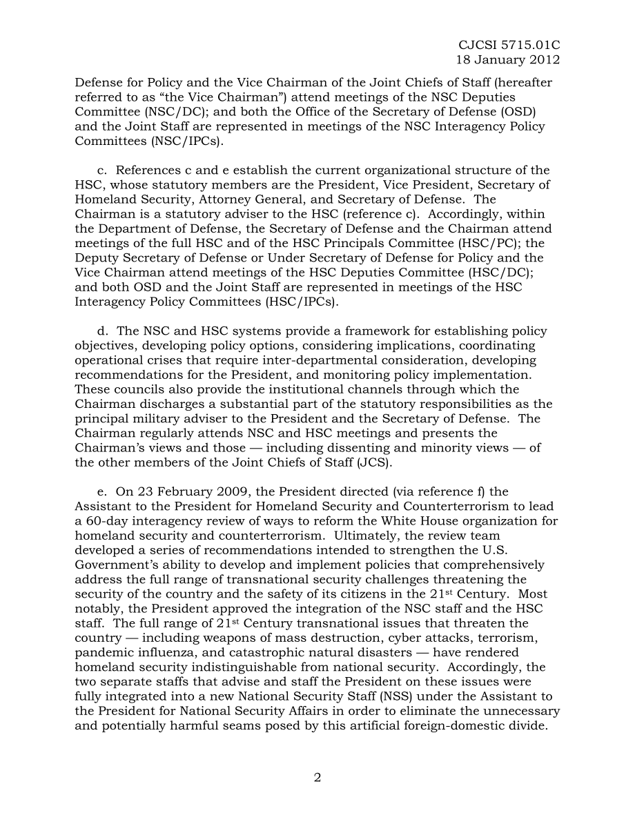 CJCSI 5715.01C 联合参谋部参与机构间事务.pdf_第2页