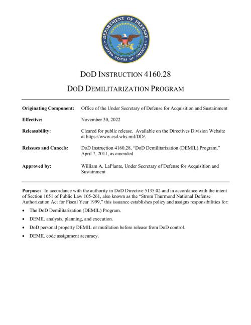DoDI 4160.28 国防部非军事化计划.pdf
