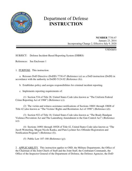 DoDI 7730.47 国防事件报告系统（DIBRS）.pdf