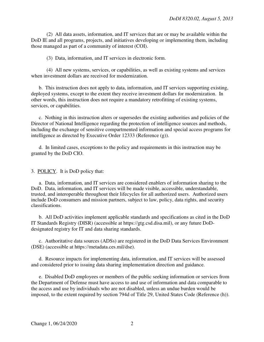 DoDI 8320.02 在国防部共享数据、信息和技术（IT）服务.pdf_第2页