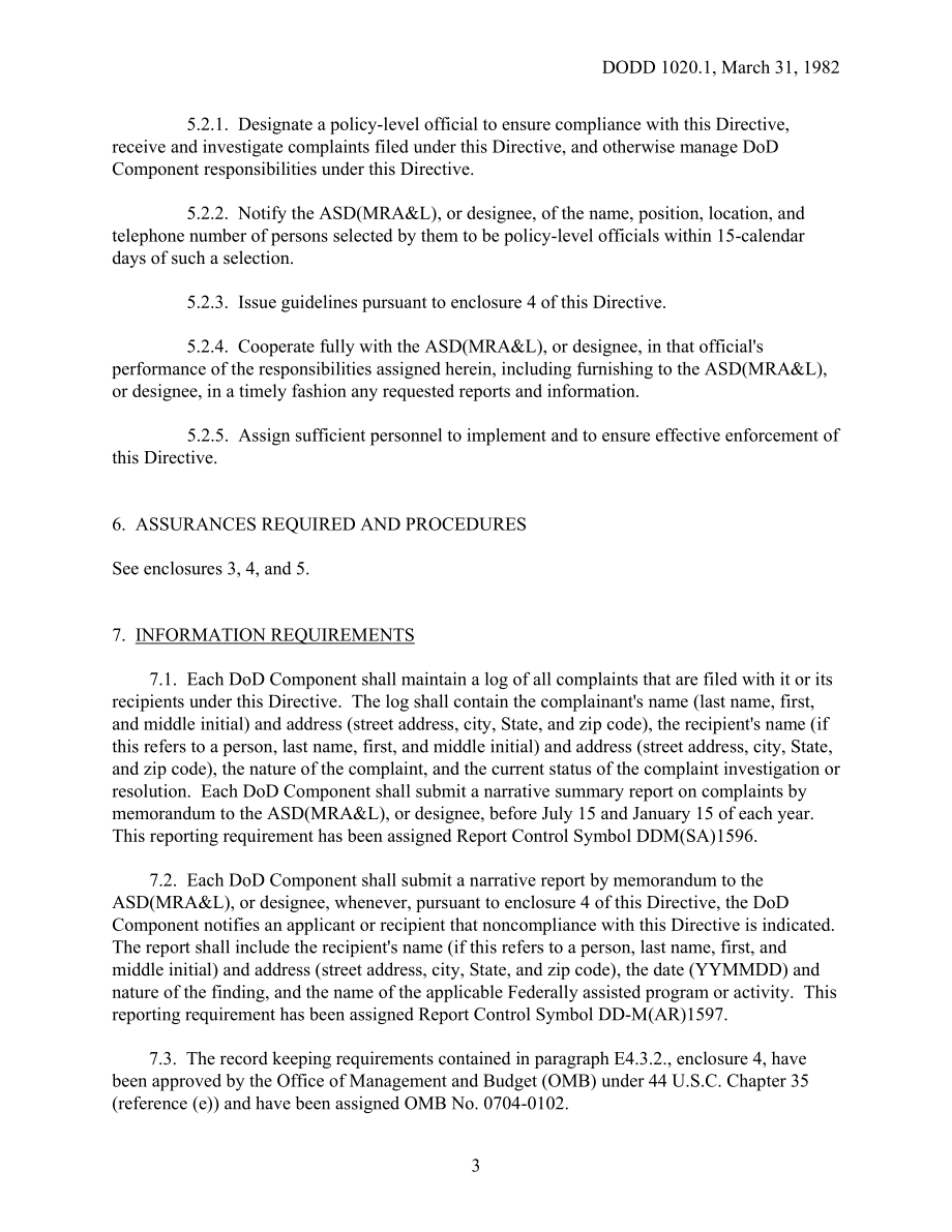 DoDD 1020.1 国防部协助或开展的计划和活动中基于残疾的非歧视.pdf_第3页