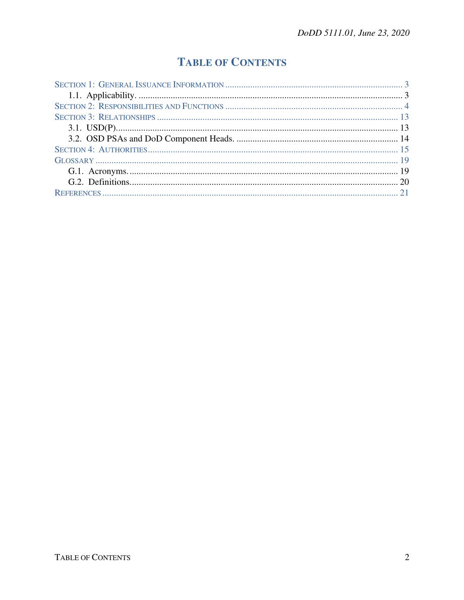 DoDD 5111.01 负责政策的国防部副部长（USD（P））.pdf_第2页