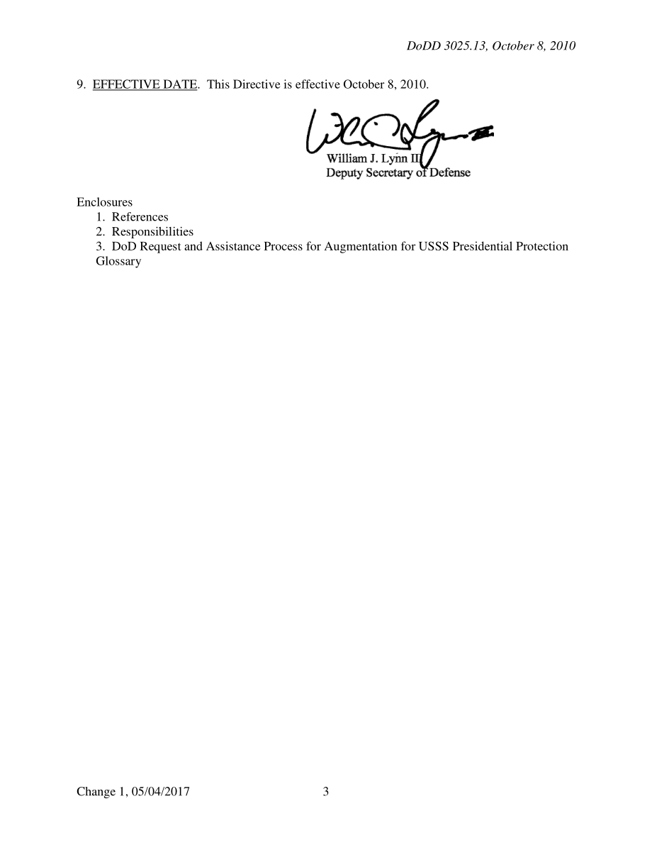 DoDD 3025.13 使用国防部能力支持美国特勤局（USSS）、国土安全部（DHS）.pdf_第3页