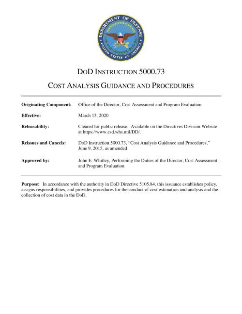 DoDI 5000.73 成本分析指南和程序.pdf