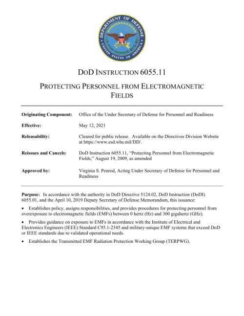 DoDI 6055.11 保护人员免受电磁场影响.pdf
