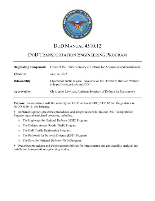 DoDM 4510.12 国防部运输工程计划.pdf