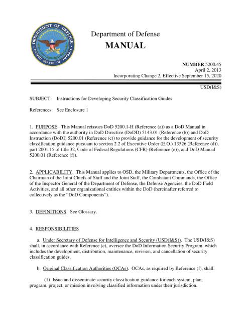 DoDM 5200.45 安全分级指南制定说明.pdf