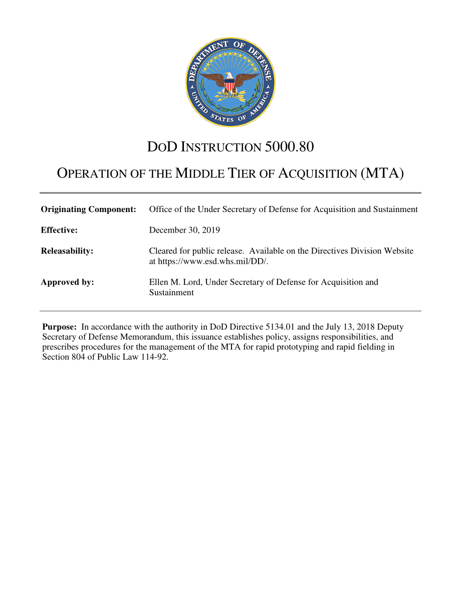 DoDI 5000.80 中间层收购（MTA）的运作.pdf_第1页