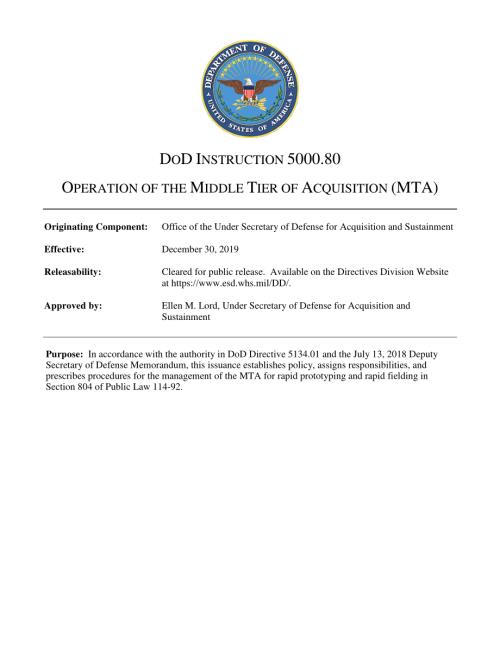 DoDI 5000.80 中间层收购（MTA）的运作.pdf