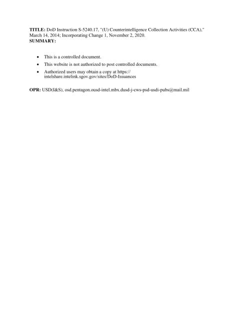 DoDI S-5240.17 （u）反情报收集活动（CCA）.pdf