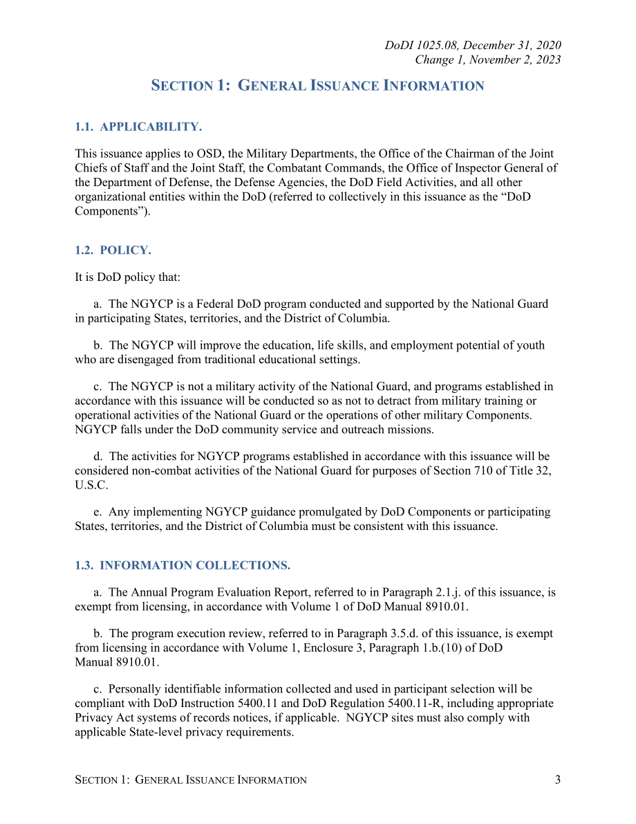 DoDI 1025.08 国民警卫队青年挑战计划.pdf_第3页
