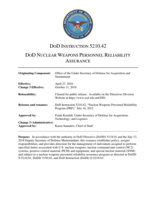 DoDI 5210.42 国防部核武器人员可靠性保证.pdf