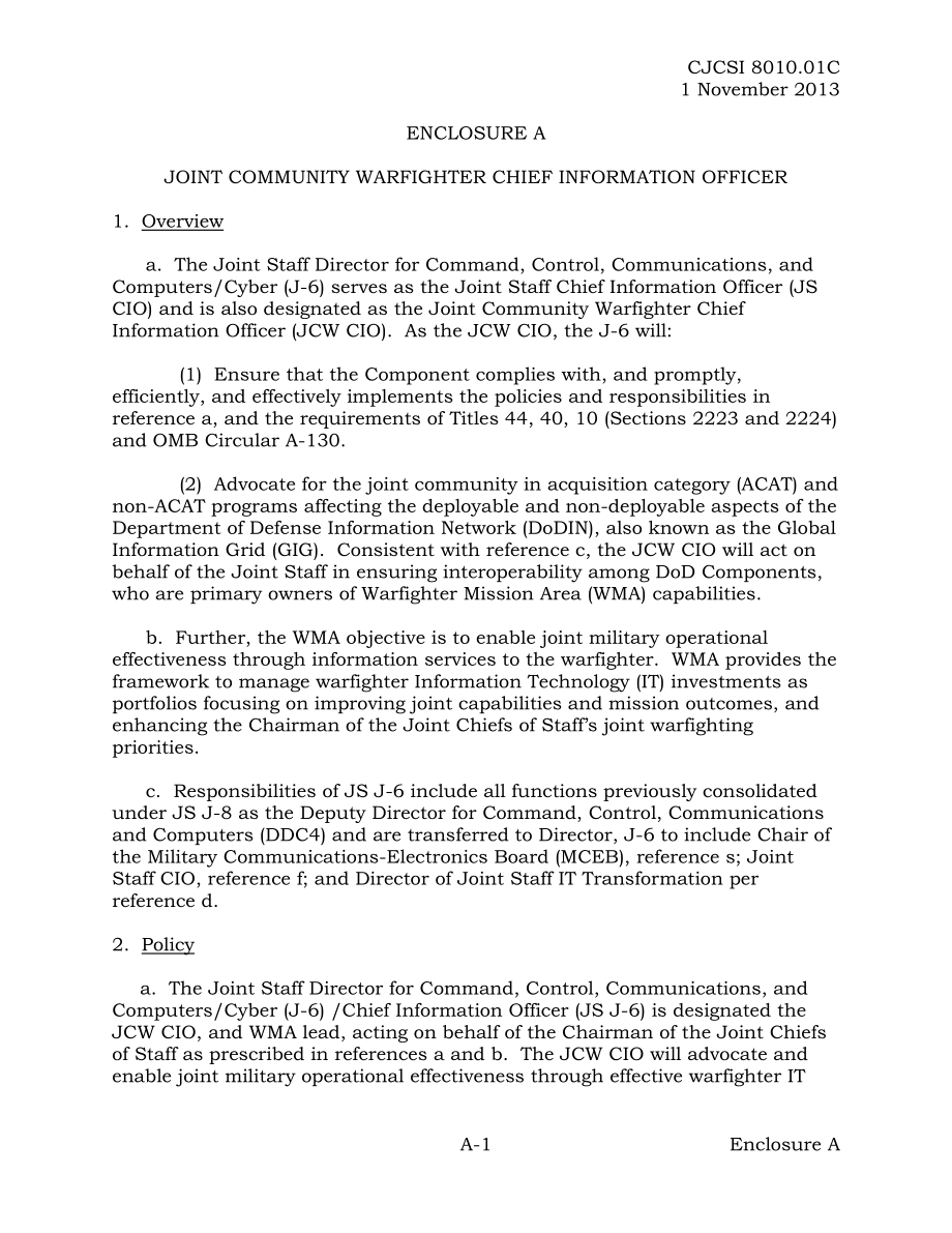 CJCSI 8010.01C 社区联合作战人员首席信息官.pdf_第3页