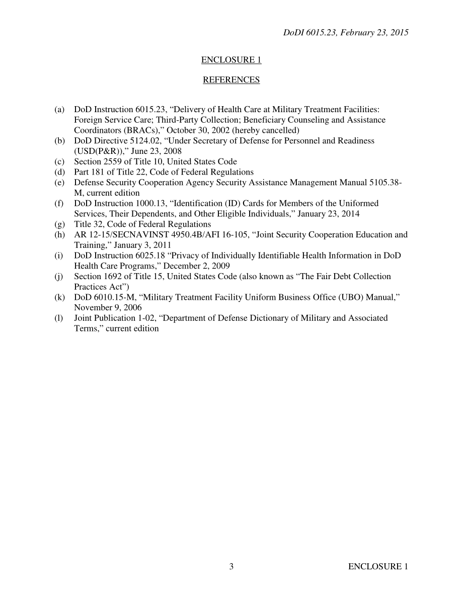 DoDI 6015.23 军事治疗设施（MTF）中的外国军事人员护理和制服业务办公室.pdf_第3页