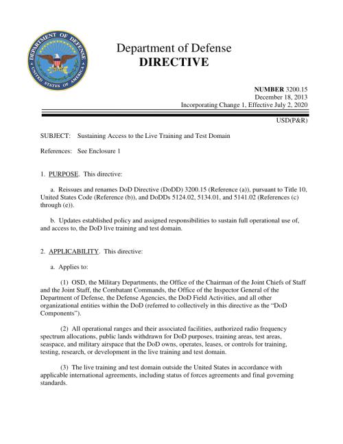 DoDD 3200.15 持续访问实时培训和测试域.pdf