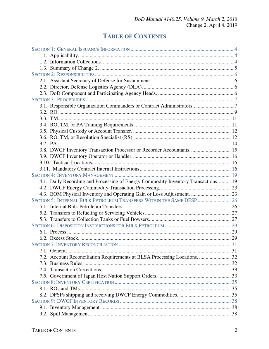 DoDM 4140.25 Volume 9 国防部能源商品管理：国防燃料支撑点（DFSP）大宗石油库存核算.pdf_第2页