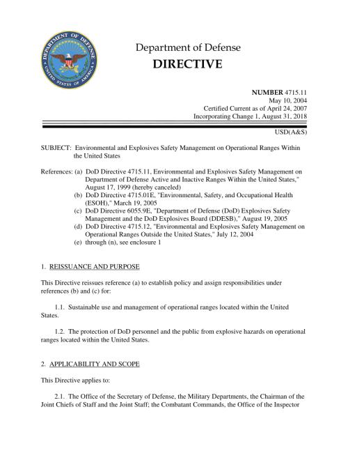 DoDD 4715.11 美国境内作战靶场的环境和爆炸物安全管理.pdf