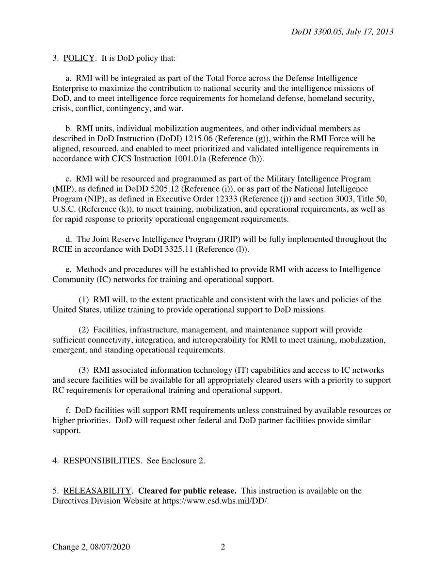 DoDI 3300.05 储备组件智能企业（RCIE）管理.pdf_第2页