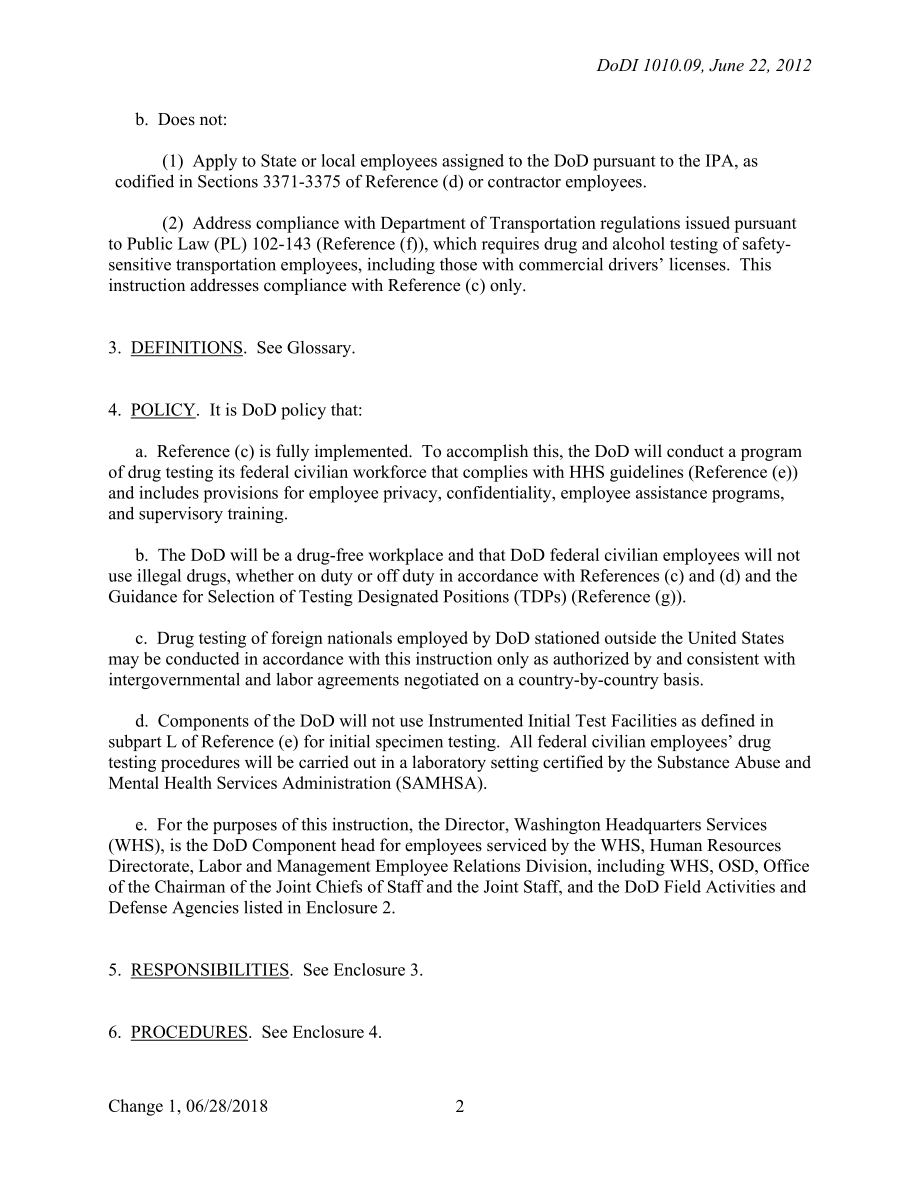 DoDI 1010.09 国防部文职员工无毒工作场所计划.pdf_第2页