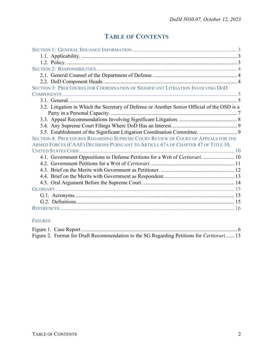 DoDI 5030.07 协调涉及美国司法部的重大诉讼和其他事项.pdf_第2页