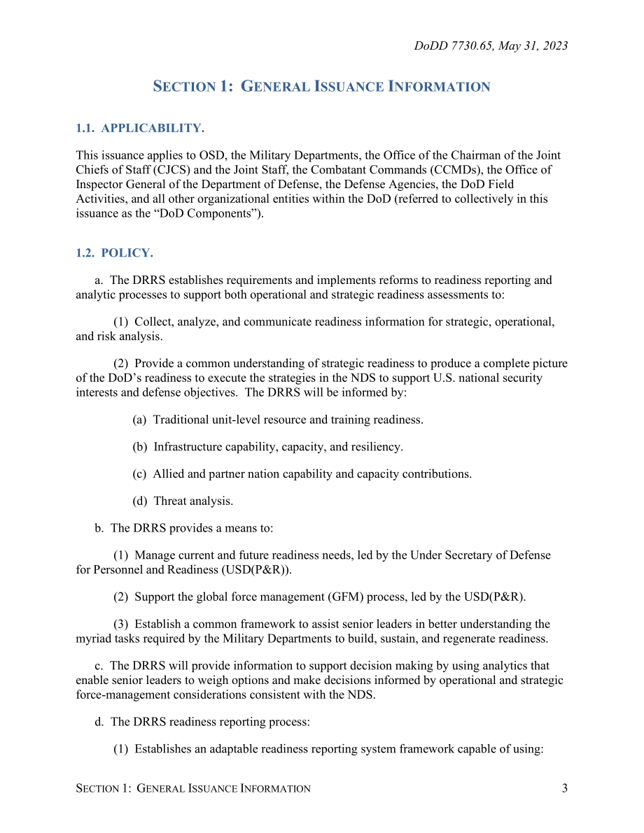 DoDD 7730.65 国防部准备报告系统.pdf_第3页