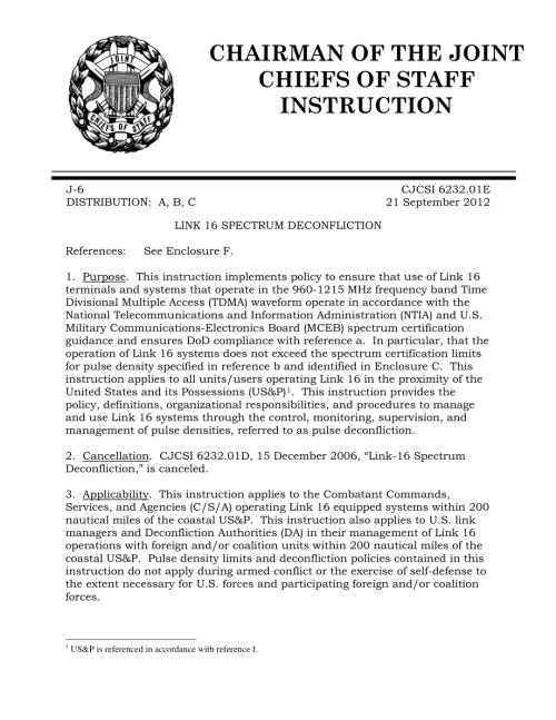 CJCSI 6232.01E LINK-16频谱解冲突.pdf