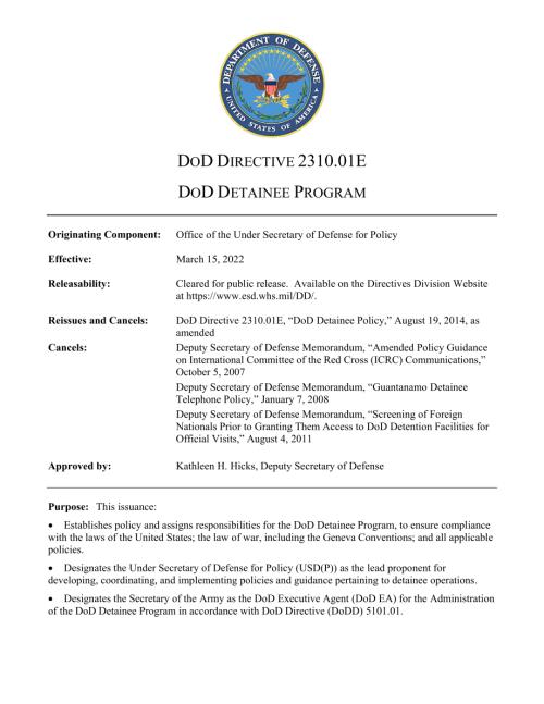 DoDD 2310.01E 国防部被拘留者计划.pdf