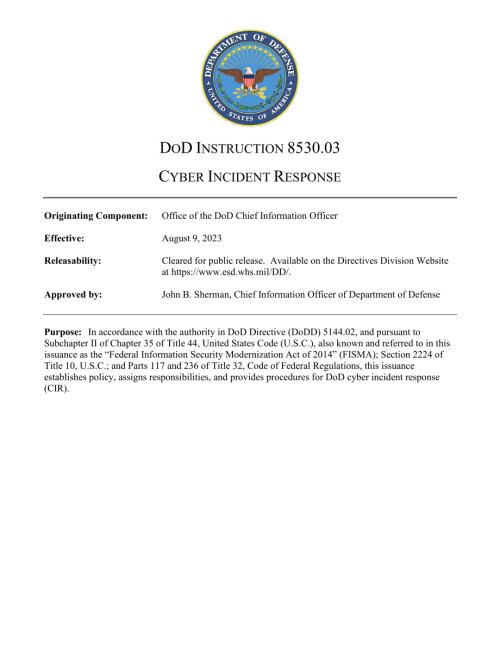 DoDI 8530.03 网络事件响应.pdf