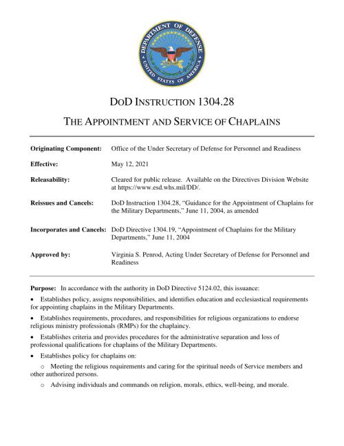 DoDI 1304.28 牧师的任命和服务.pdf