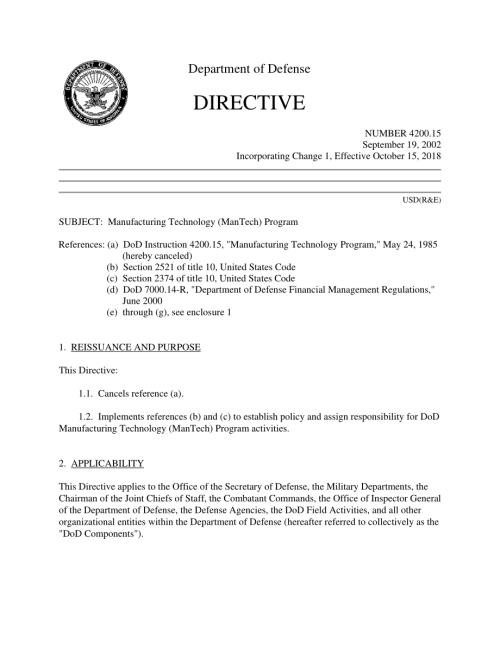 DoDD 4200.15 制造技术（ManTech）计划.pdf