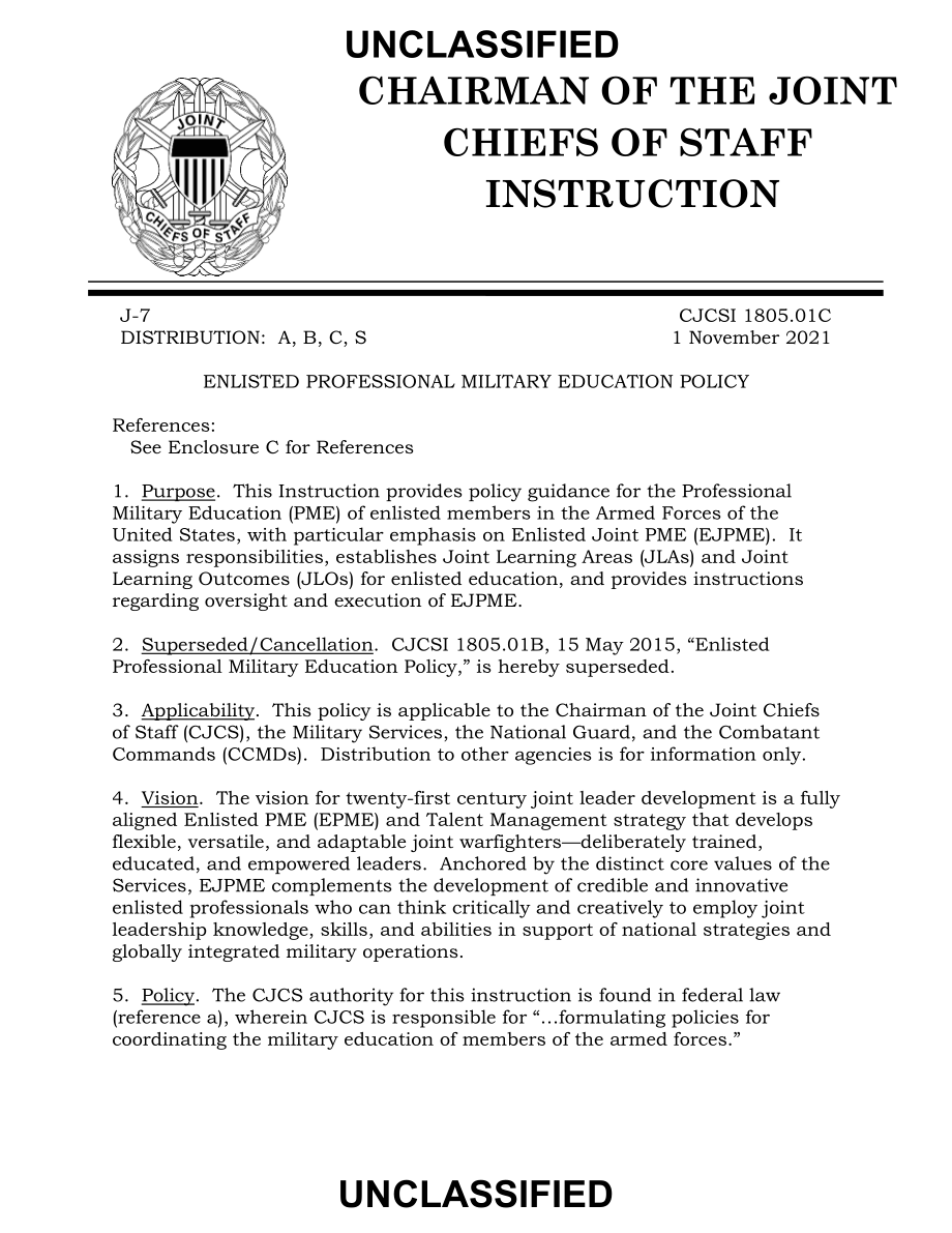 CJCSI 1805.01C 入伍专业军事教育政策.pdf_第3页