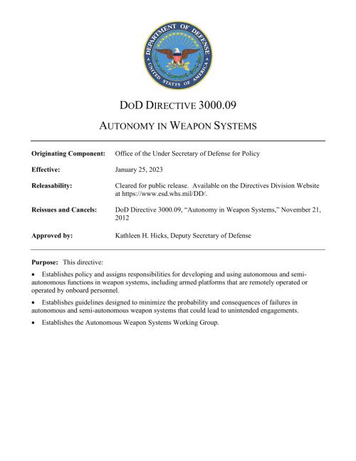 DoDD 3000.09 武器系统的自主性.pdf