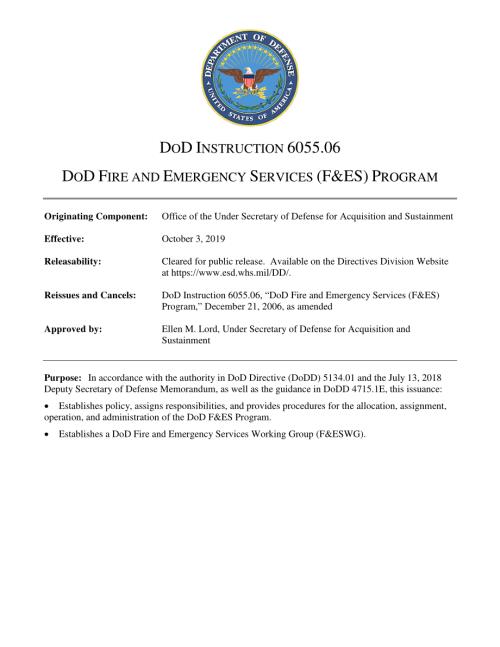 DoDI 6055.06 国防部消防和紧急服务（F&ES）计划.pdf