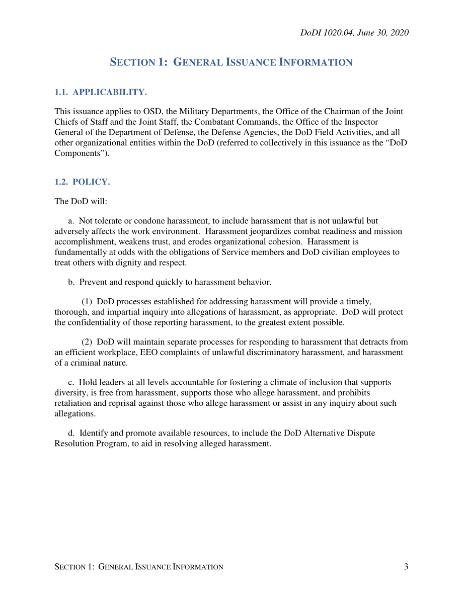 DoDI 1020.04 国防部文职员工的骚扰预防和应对.pdf_第3页