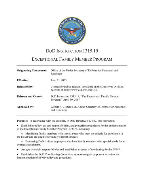 DoDI 1315.19 卓越家庭成员计划.pdf