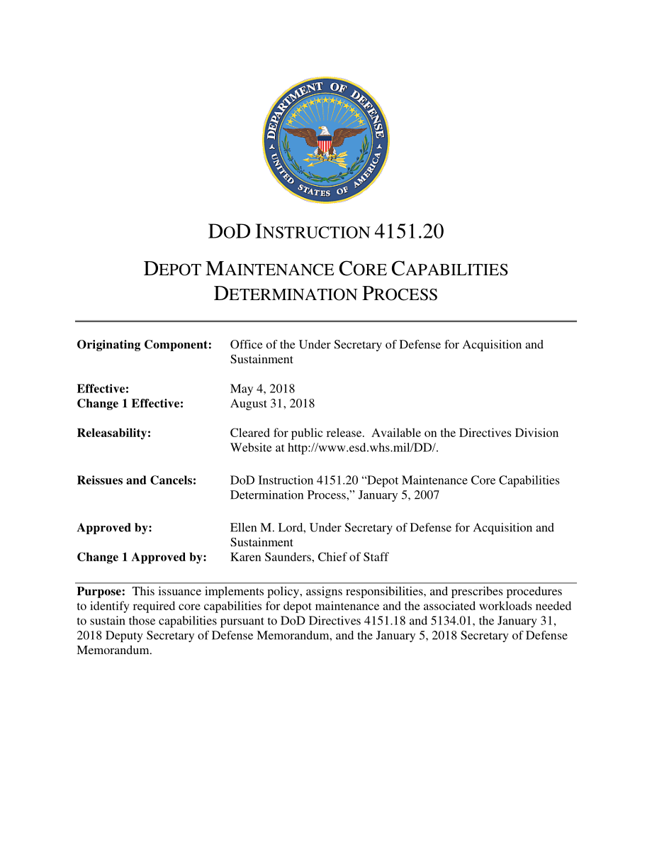 DoDI 4151.20 仓库维护核心能力确定流程.pdf_第1页