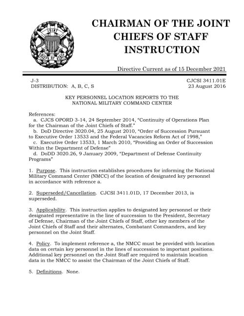CJCSI 3411.01E 关键人员位置上报国家军事指挥中心.pdf