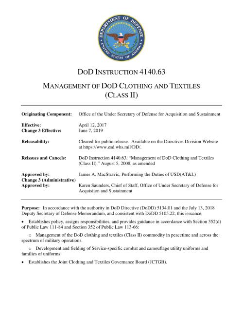 DoDI 4140.63 国防部服装和纺织品管理（II类）.pdf