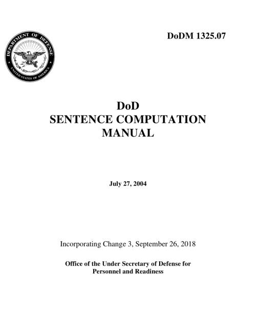 DoDM 1325.07 国防部句子计算手册.pdf