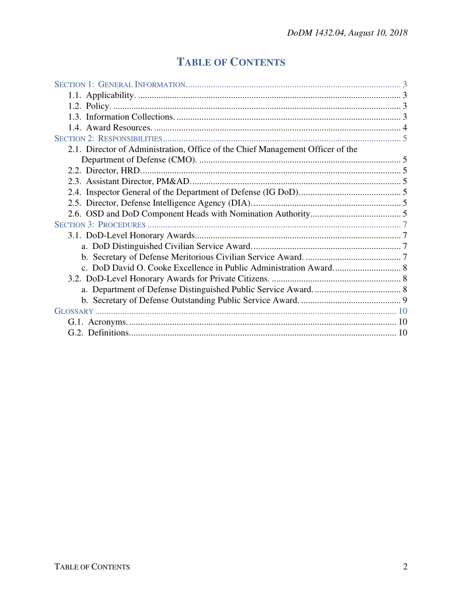 DoDM 1432.04 国防部长荣誉奖.pdf_第2页