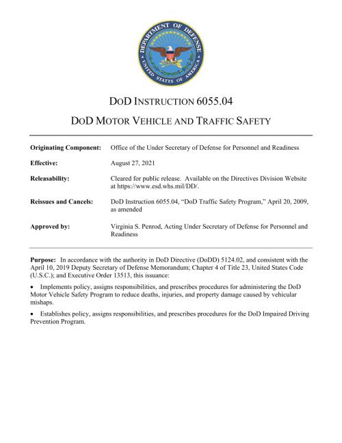 DoDI 6055.04 国防部机动车辆和交通安全.pdf