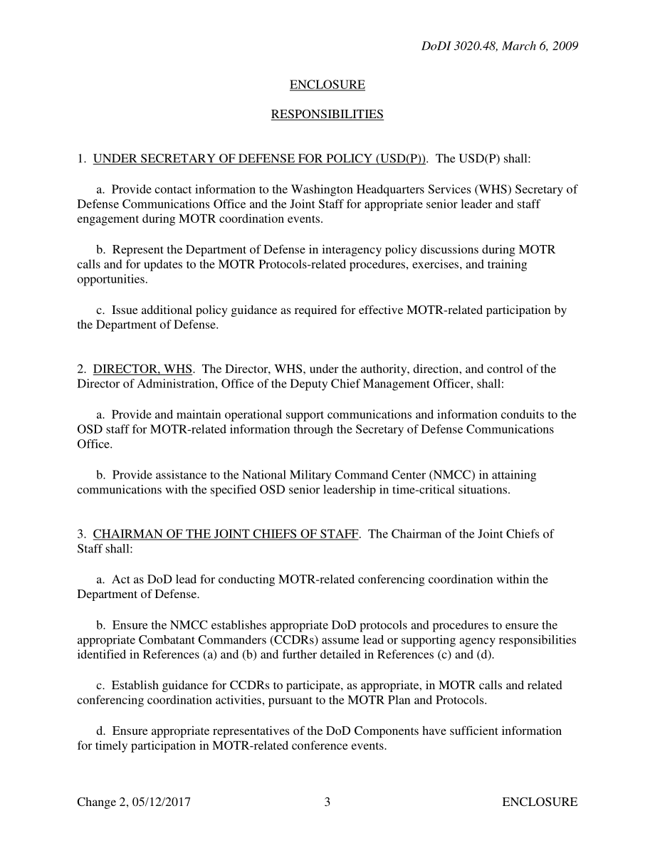 DoDI 3020.48 海上作战威胁响应（MOTR）相关会议协调活动实施指南.pdf_第3页