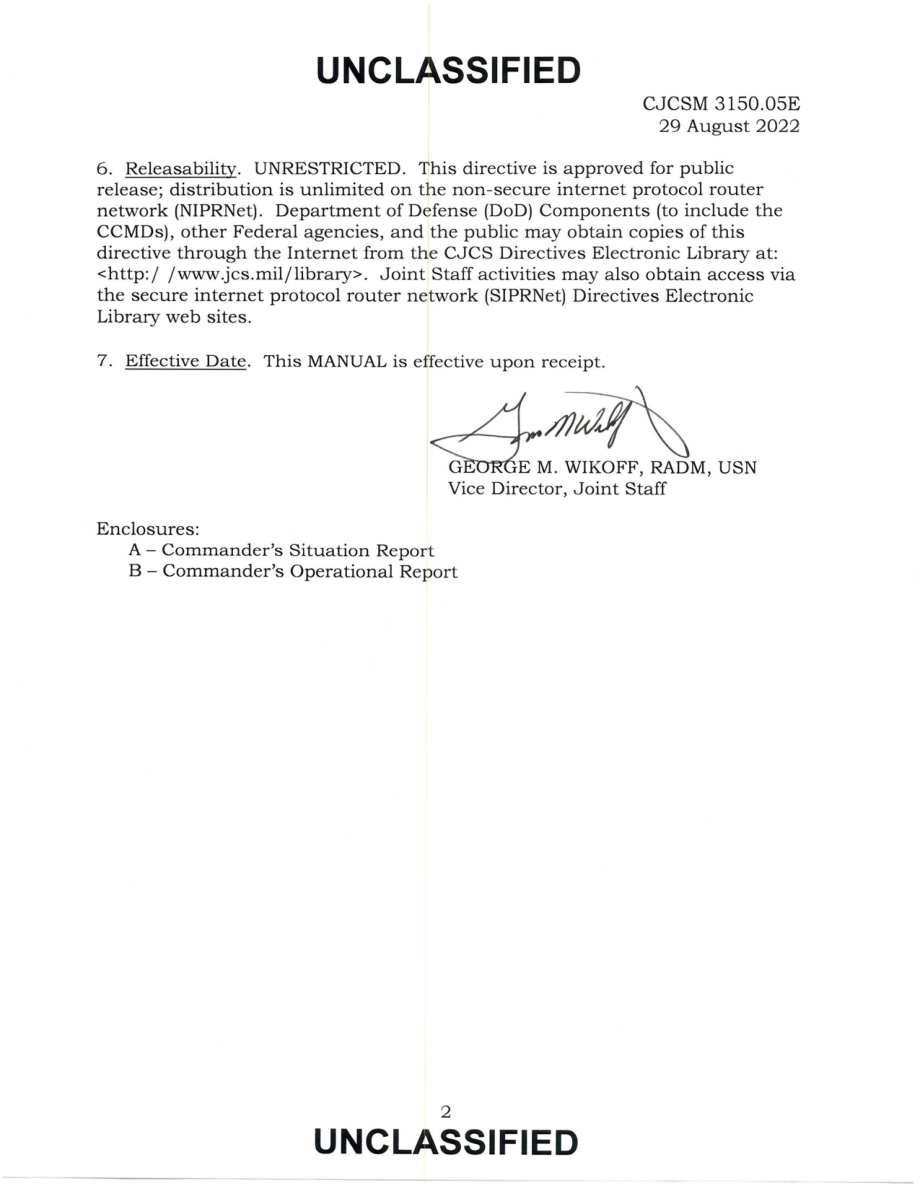 CJCSM 3150.05E 联合报告系统情况监测手册.pdf_第2页