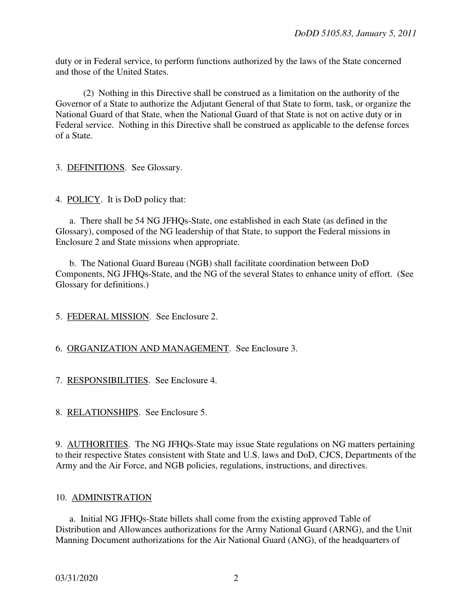 DoDD 5105.83 国民警卫队联合部队总部-州（NG JFHQS-State）.pdf_第2页