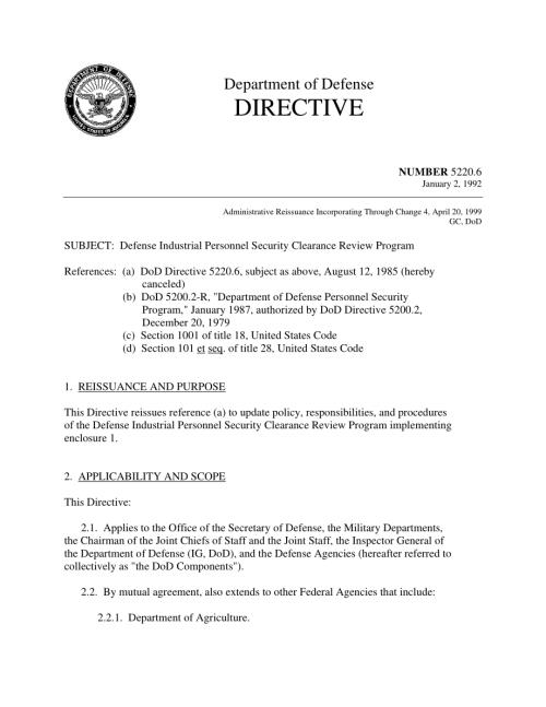 DoDD 5220.6 国防工业人员安全许可审查计划.pdf