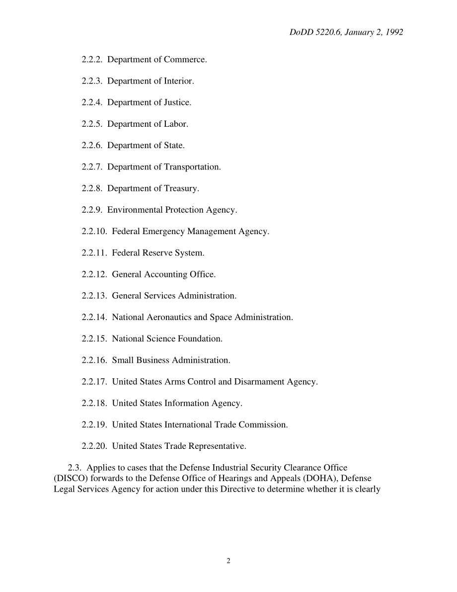 DoDD 5220.6 国防工业人员安全许可审查计划.pdf_第2页