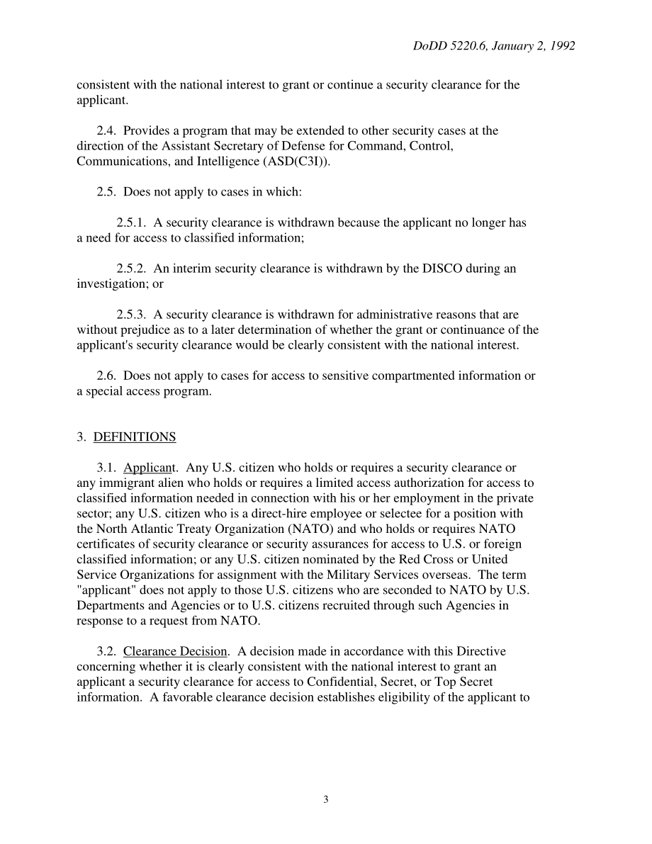 DoDD 5220.6 国防工业人员安全许可审查计划.pdf_第3页