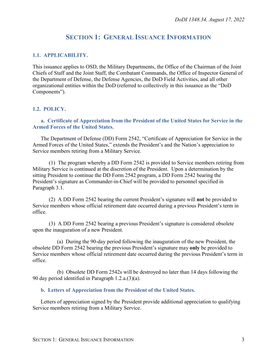 DoDI 1348.34 总统退役后的认可.pdf_第3页