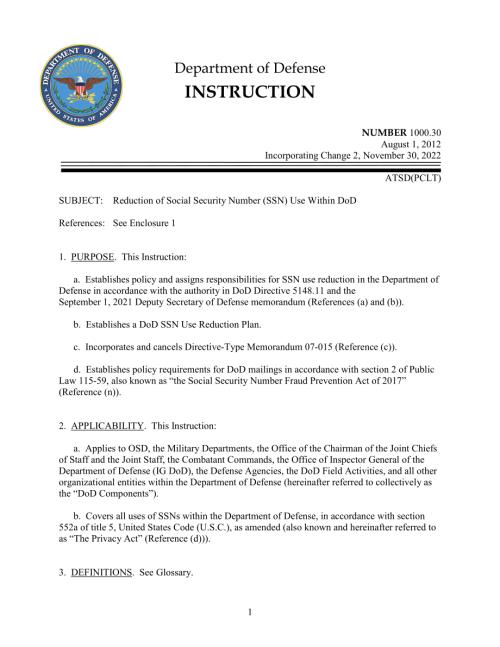 DoDI 1000.30 减少国防部内社会安全号码（SSN）的使用.pdf